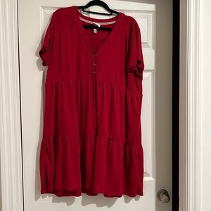 Red summer dress